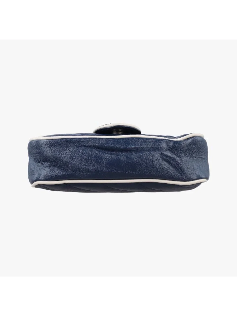 Gucci GG Marmont White Blue Leather Shoulder Bag